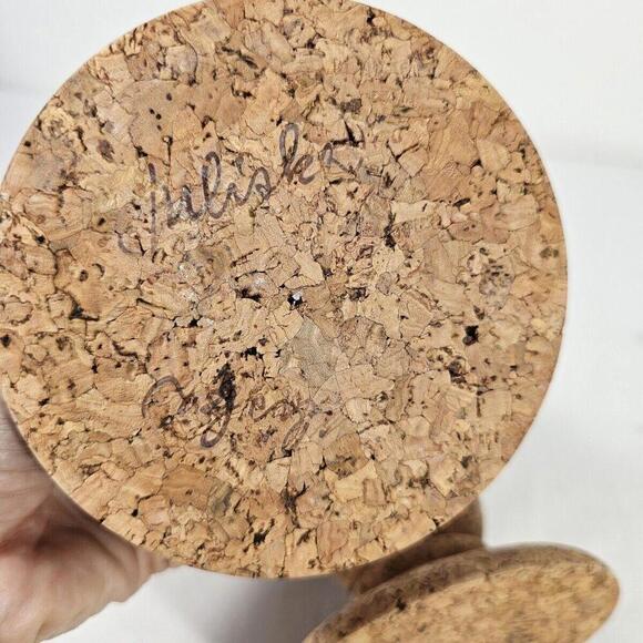 Vtg Quinta Natural Cork Cabdle Sticks by Juliska. Boho Cottage Core Modern - Picture 5 of 8